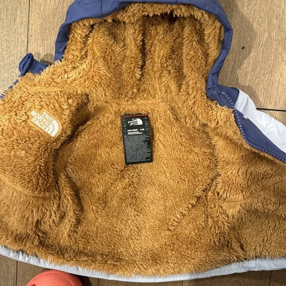 The North Face Baby Reversible Mount Chimbo Full Zip Hooded Periwinkle 3-6 month